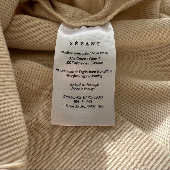 Sézane Jared Top Cream Size Small - Picture 4 of 5